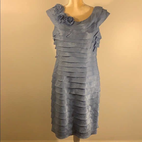 Periwinkle blue ruffled dress - Picture 1 of 5